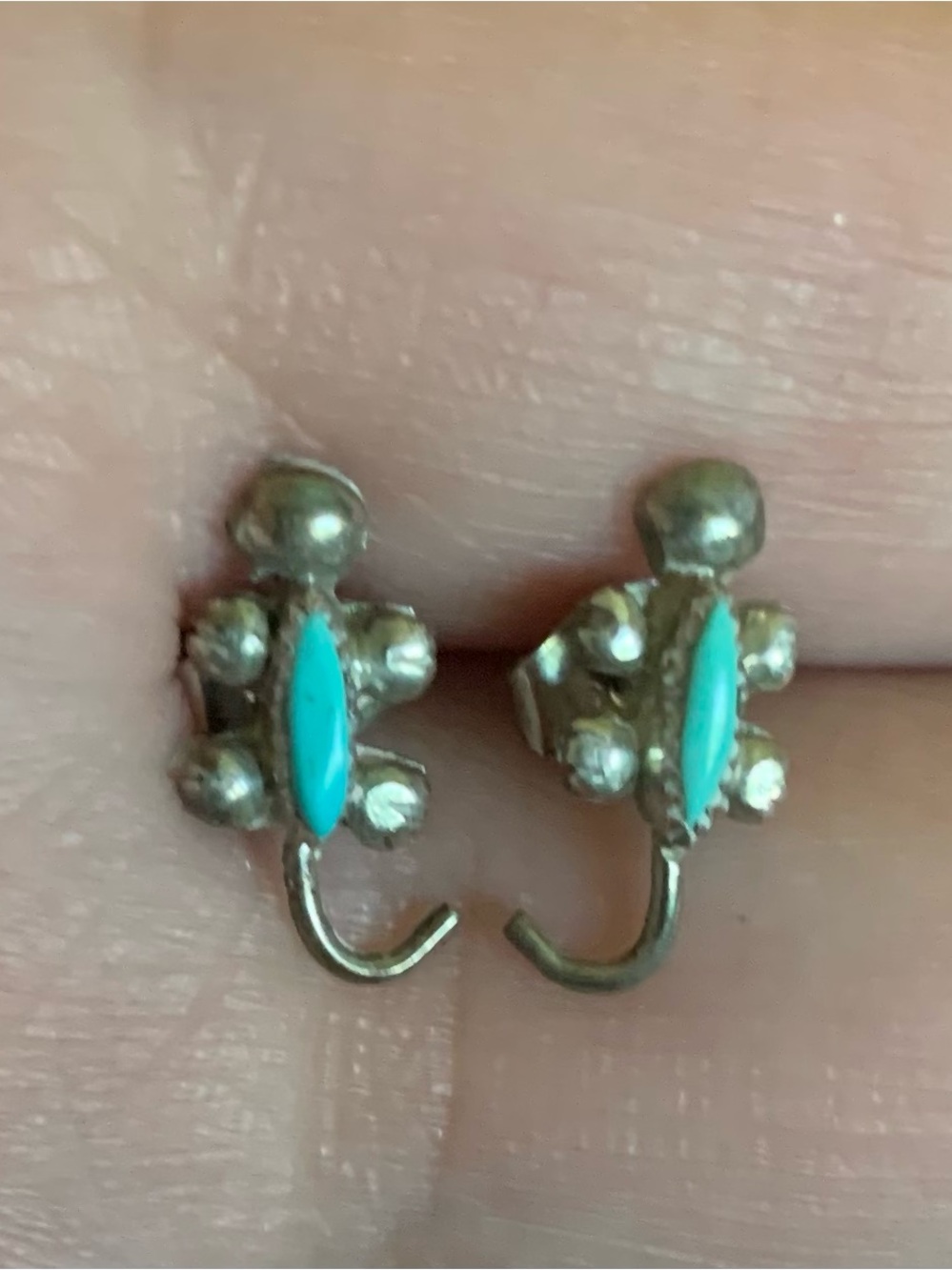 Sterling Silver Turquoise Accent Women’s Earrings